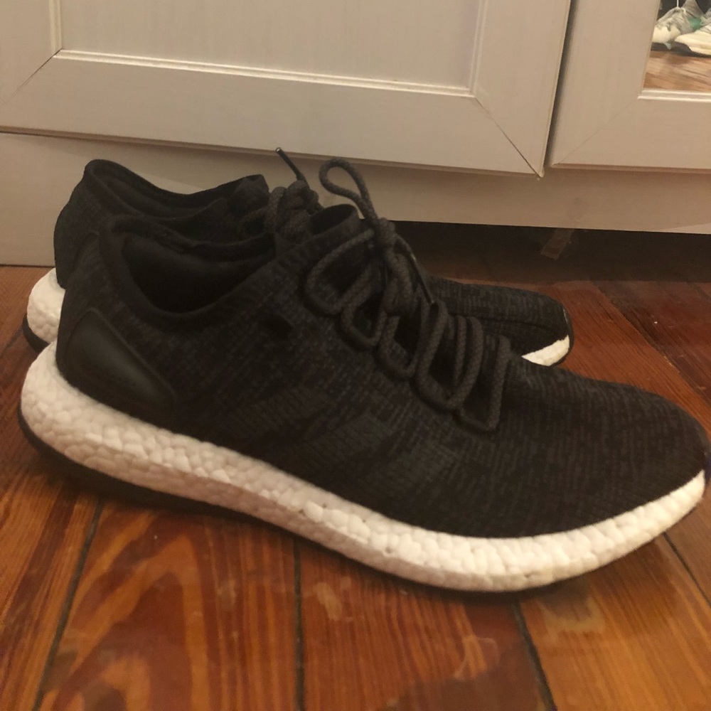 Black Adidas Pureboost Mens Running Shoes
